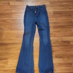 Fashion Nova Dark Blue Flare Jeans